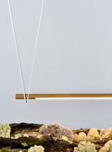 Lampe suspendue Dovell | Blanc avec chêne blanc