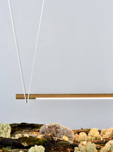 Dovell Hanging Lamp | White with White Oak